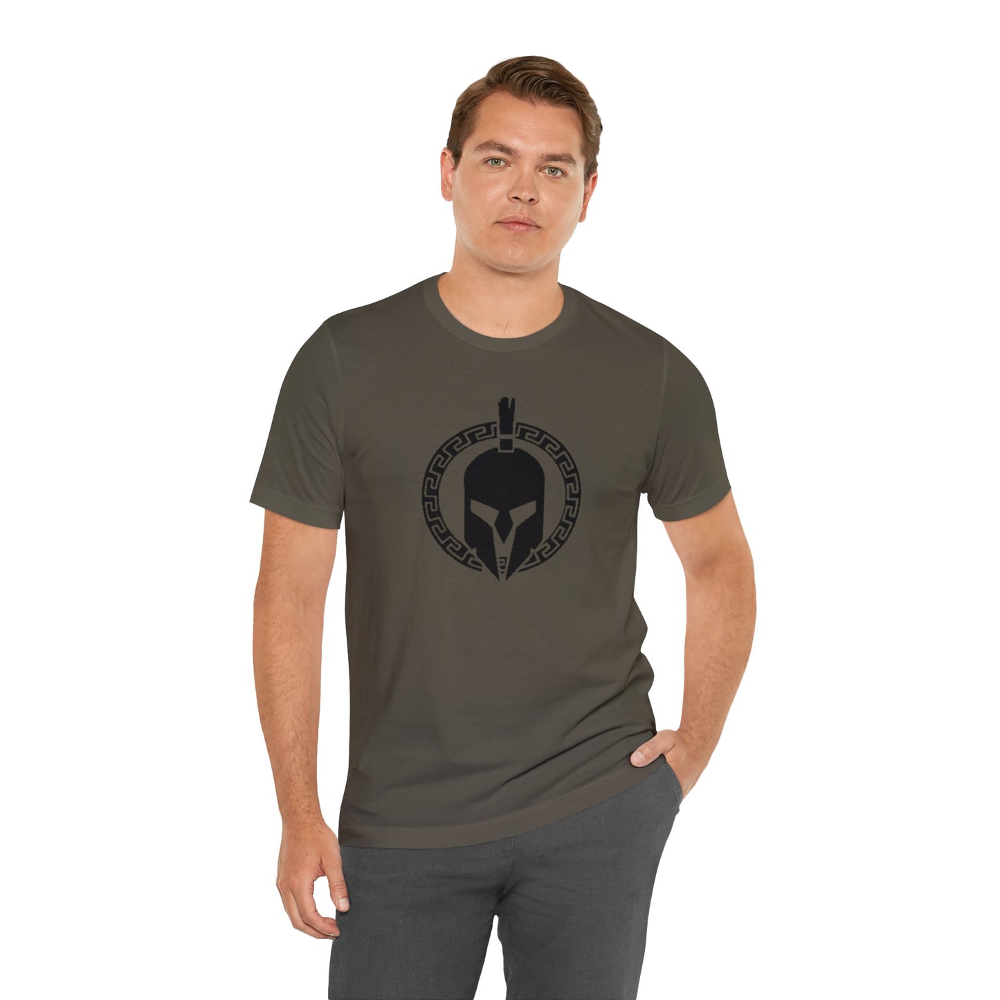 Sparta Large Black Helmet - Unisex Jersey Short Sleeve Tee