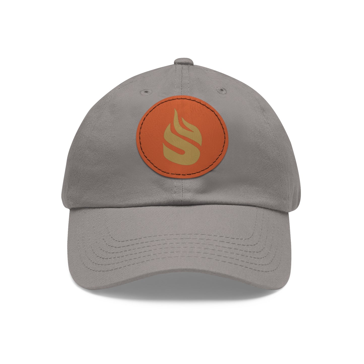 Sparta Hat - Gold Flame on Leather Patch (Round)