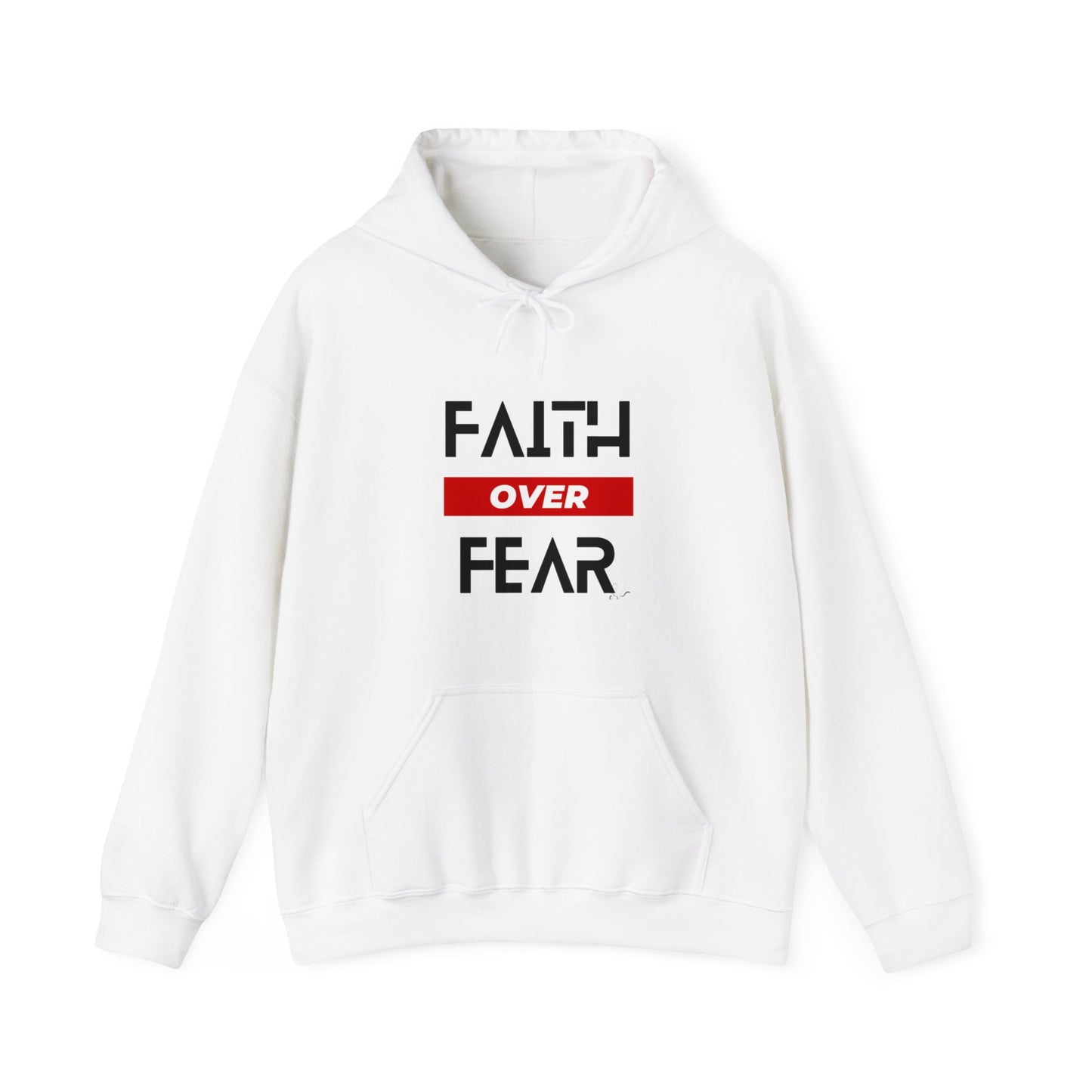 Faith Over Fear - Red - Unisex Heavy Blend™ Hooded Sweatshirt