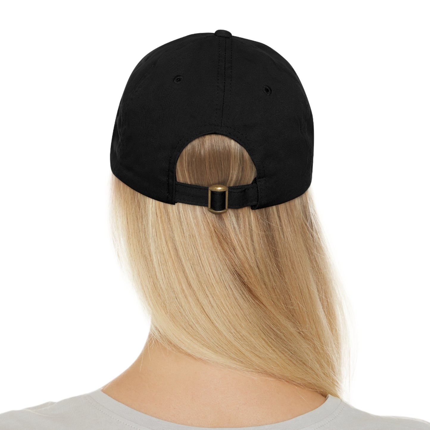 Sparta Hat - Black Helmet on Leather Patch (Round)