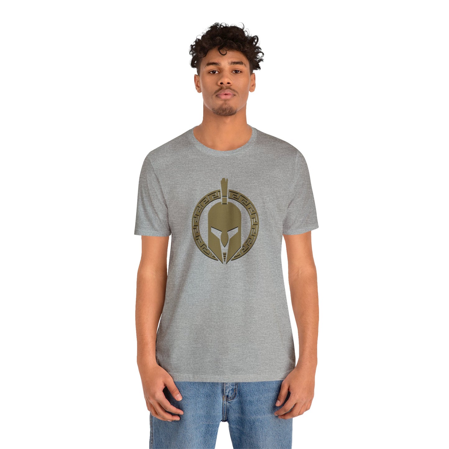 Sparta Large Gold Helmet - Unisex Jersey Short Sleeve Tee