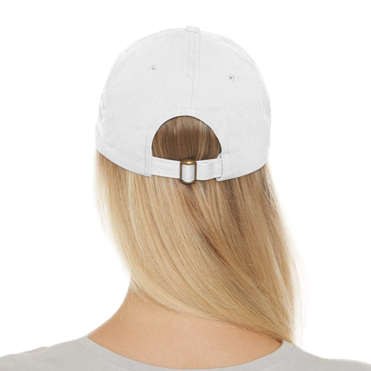 Sparta Hat - White Helmet on Leather Patch (Round)