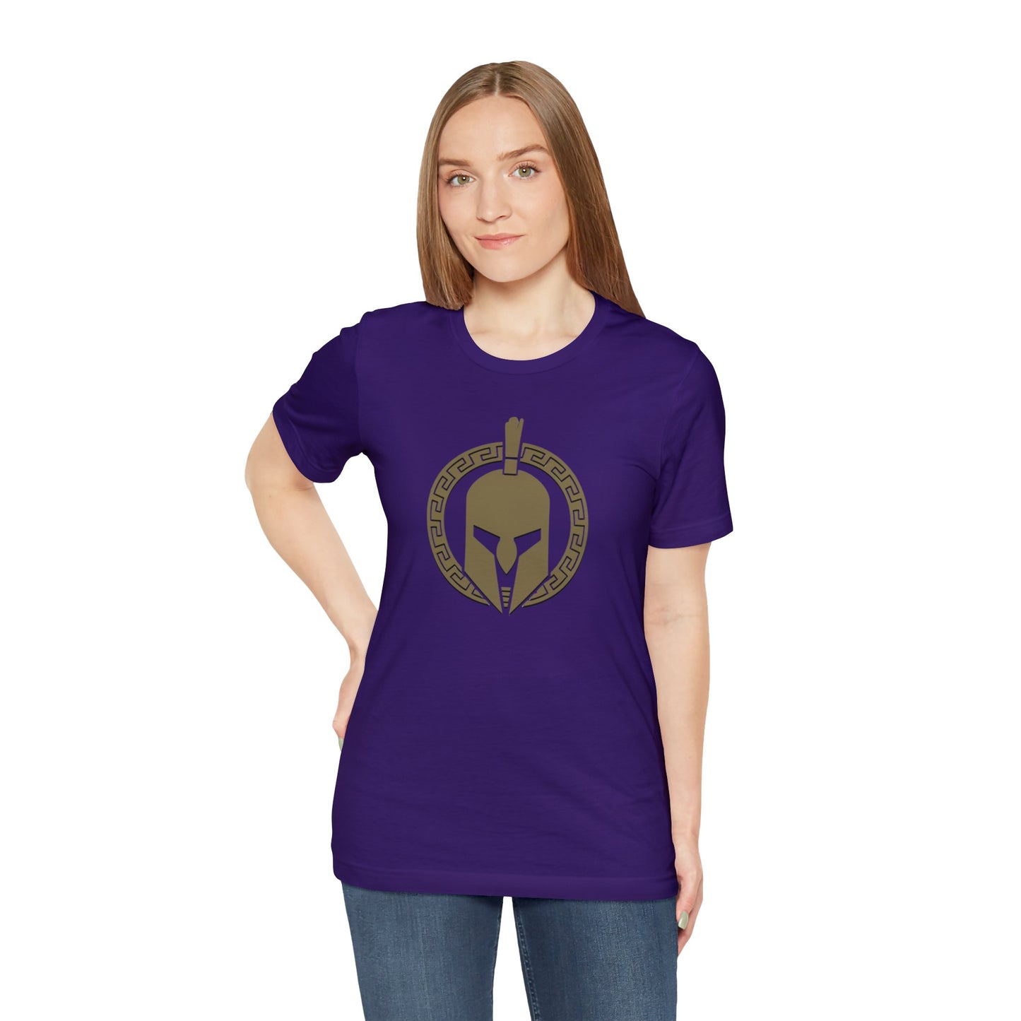 Sparta Large Gold Helmet - Unisex Jersey Short Sleeve Tee