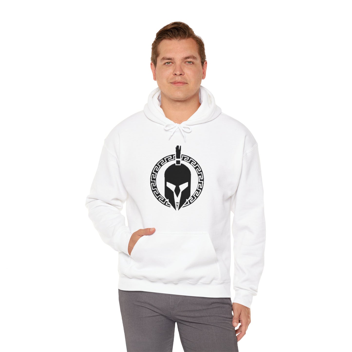 Sparta Black Helmet - Unisex Heavy Blend™ Hooded Sweatshirt