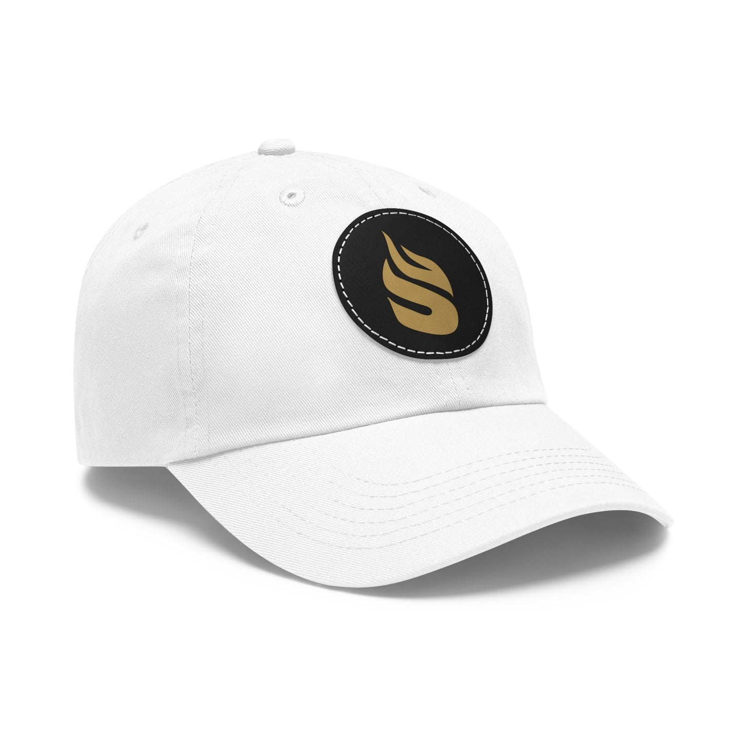 Sparta Hat - Gold Flame on Leather Patch (Round)