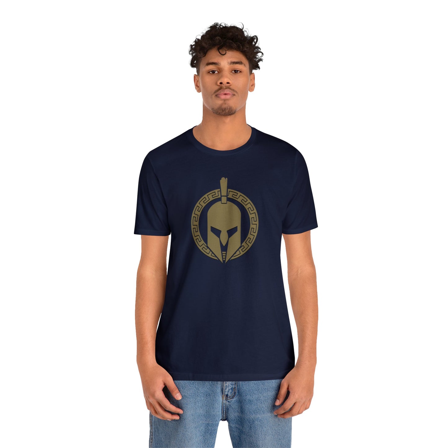 Sparta Large Gold Helmet - Unisex Jersey Short Sleeve Tee