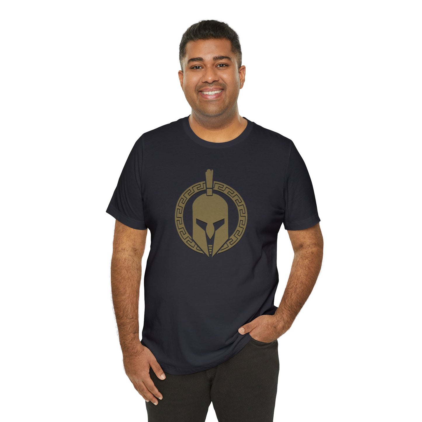 Sparta Large Gold Helmet - Unisex Jersey Short Sleeve Tee