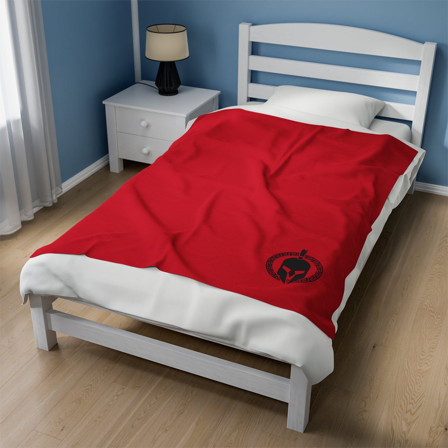 Sparta Helmet - Red Velveteen Plush Blanket