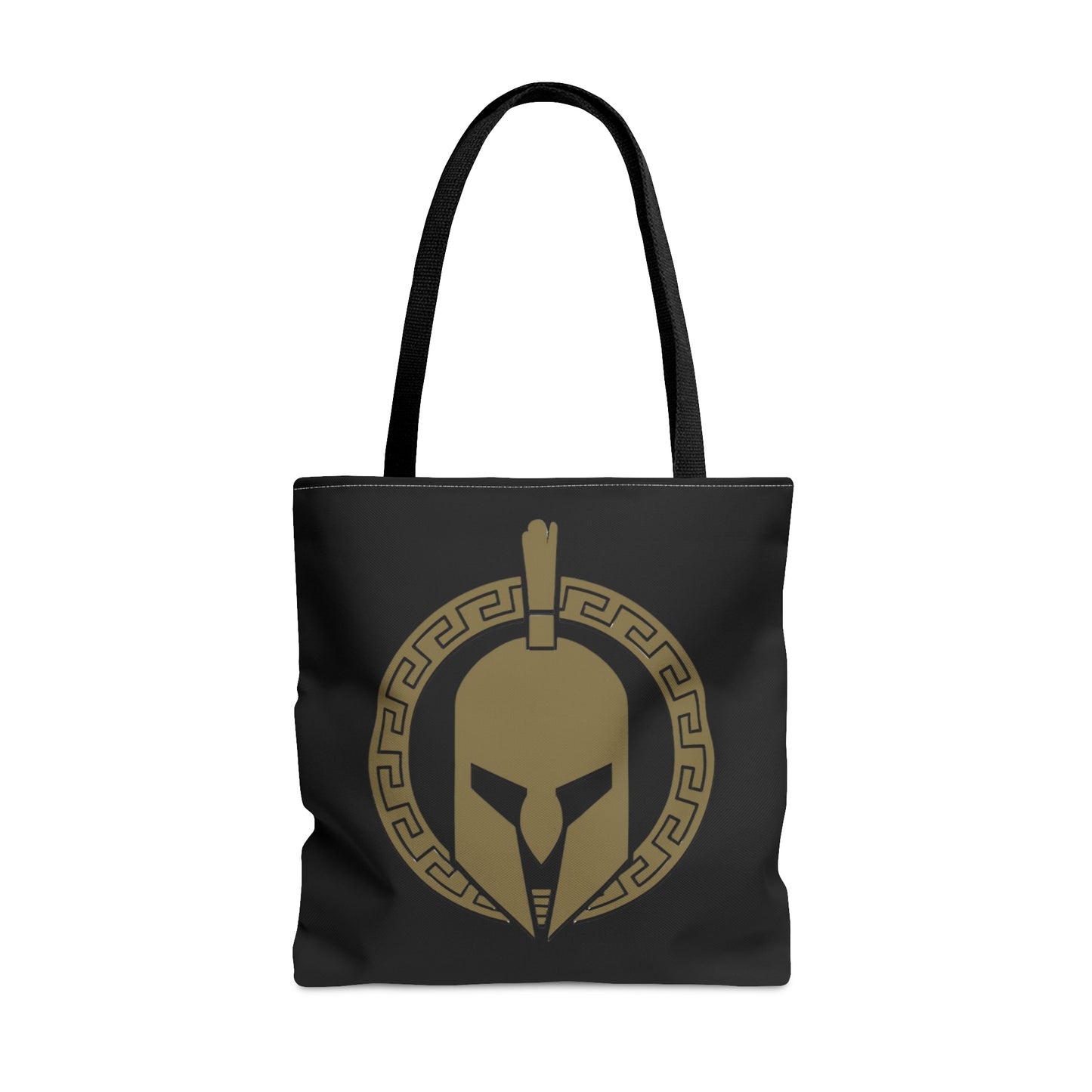 Sparta Bag - Gold Helmet on Black Tote Bag (AOP)