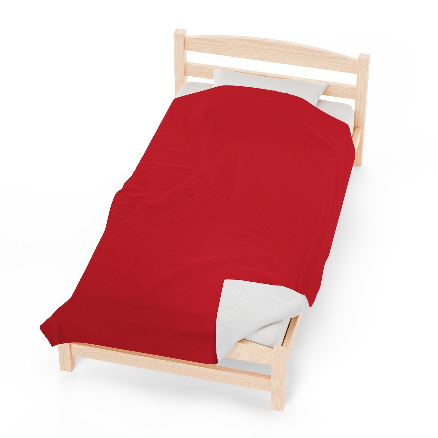 Sparta Black Flame - Red Velveteen Plush Blanket