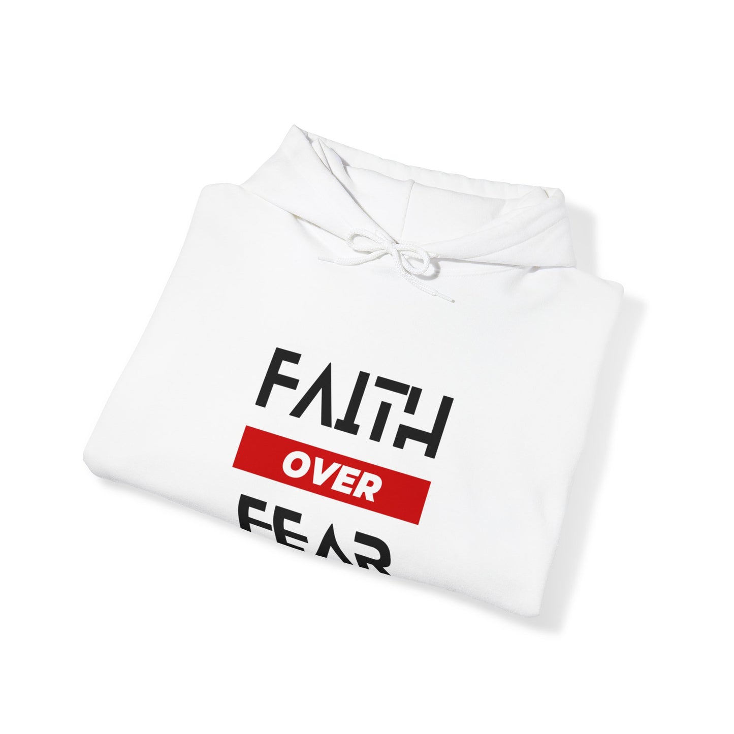 Faith Over Fear - Red - Unisex Heavy Blend™ Hooded Sweatshirt