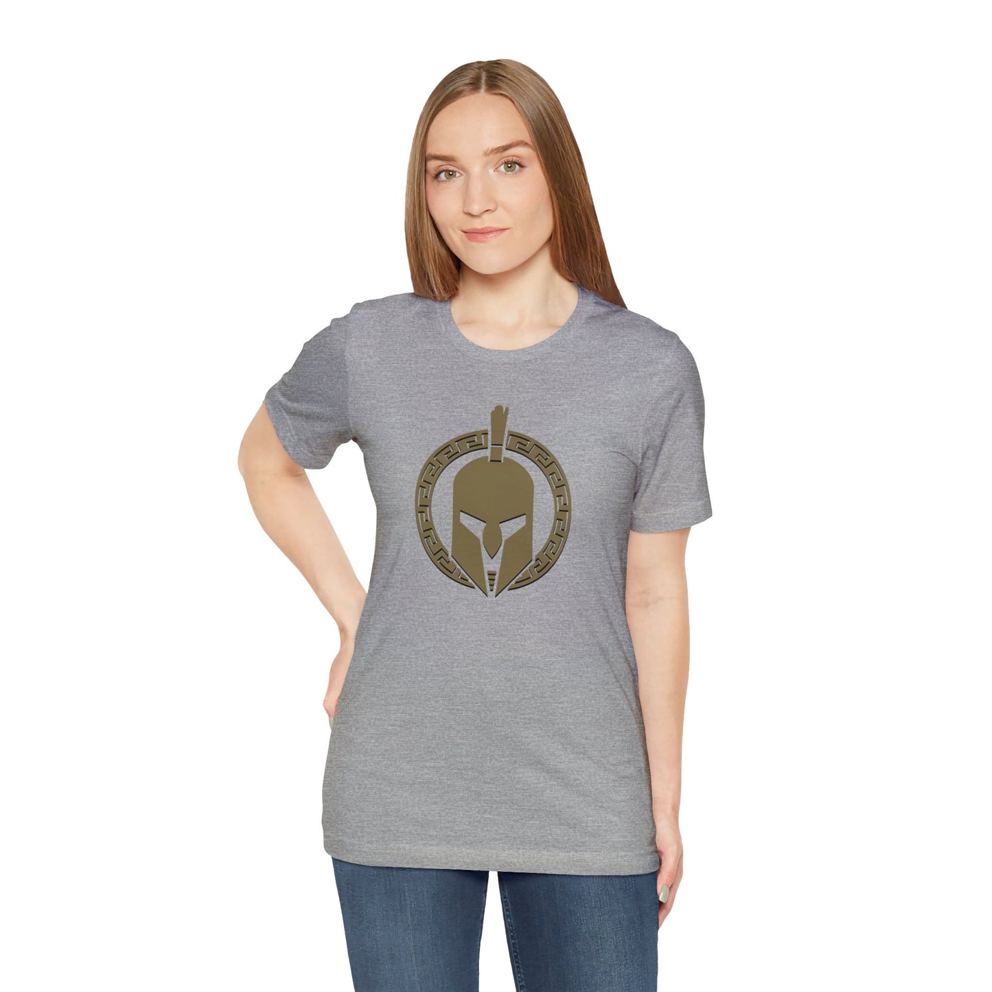 Sparta Large Gold Helmet - Unisex Jersey Short Sleeve Tee