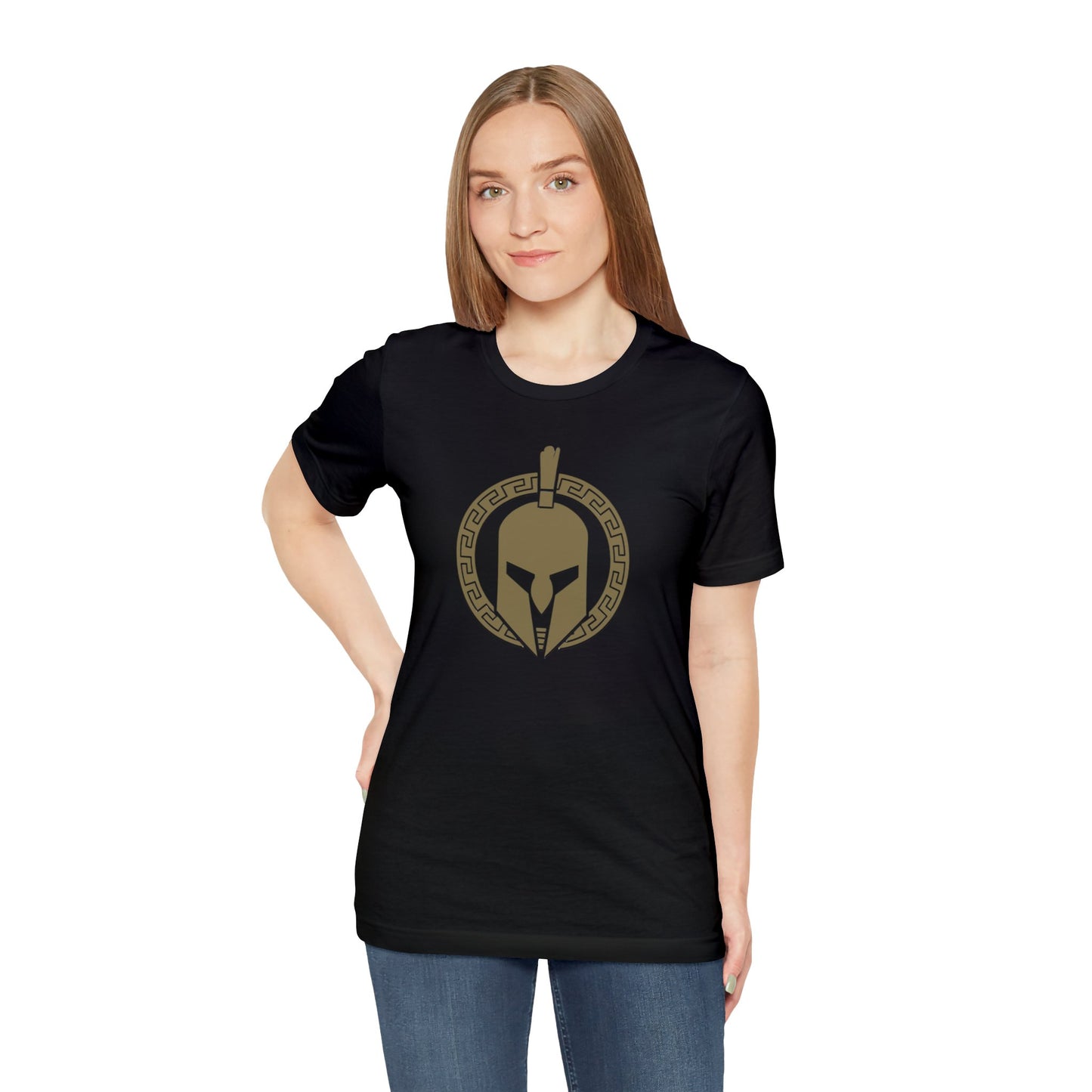 Sparta Large Gold Helmet - Unisex Jersey Short Sleeve Tee