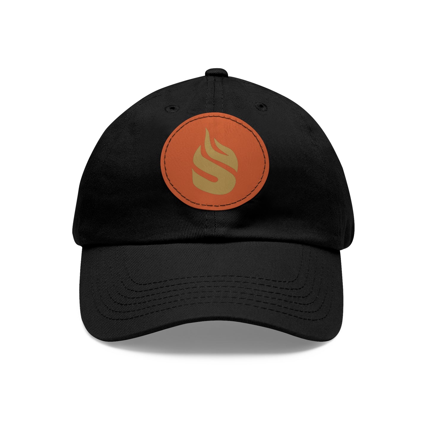 Sparta Hat - Gold Flame on Leather Patch (Round)