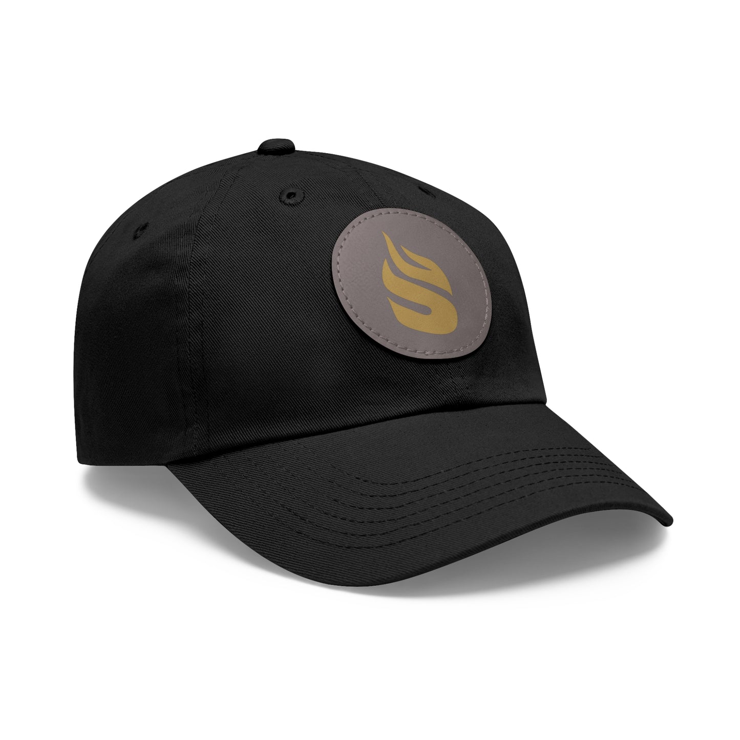 Sparta Hat - Gold Flame on Leather Patch (Round)