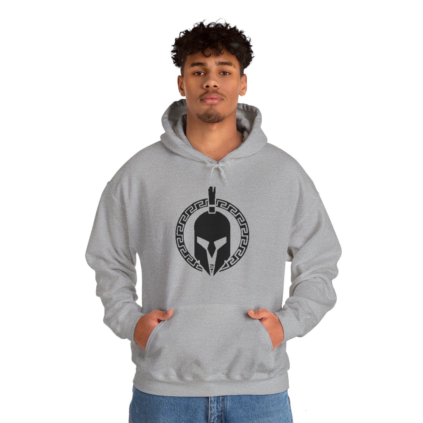 Sparta Black Helmet - Unisex Heavy Blend™ Hooded Sweatshirt