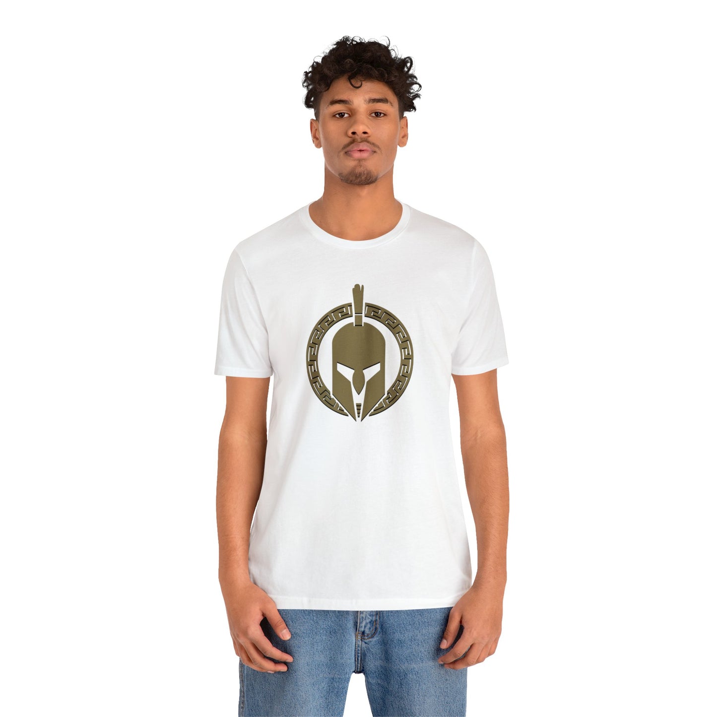 Sparta Large Gold Helmet - Unisex Jersey Short Sleeve Tee