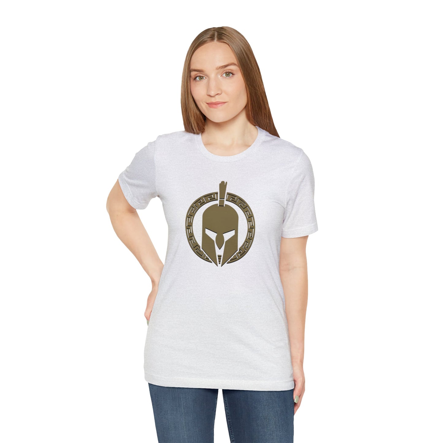 Sparta Large Gold Helmet - Unisex Jersey Short Sleeve Tee