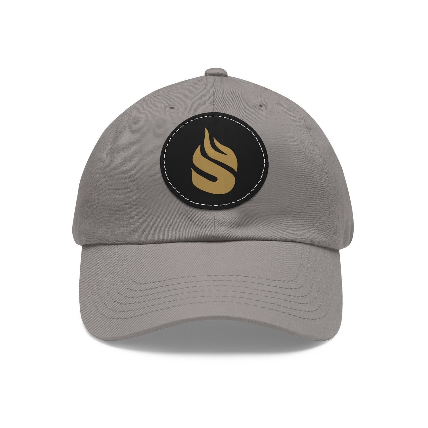 Sparta Hat - Gold Flame on Leather Patch (Round)